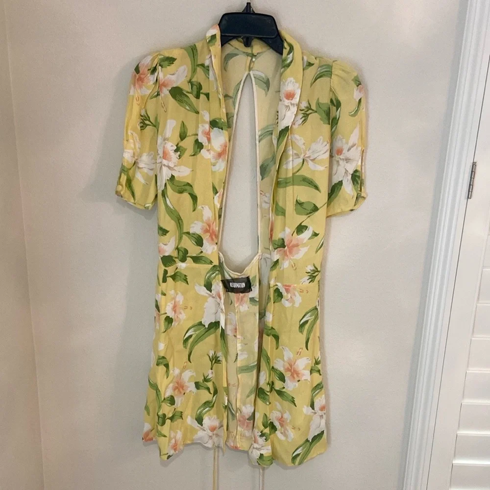 Reformation Calais Open Back Floral Dress - Picture 3 of 7